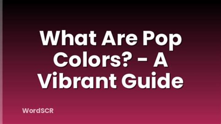 What are pop colors