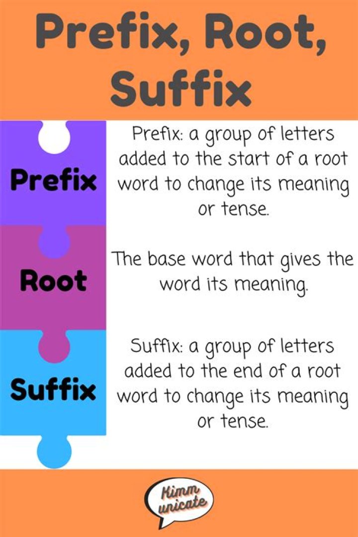 What is prefix root word and suffix